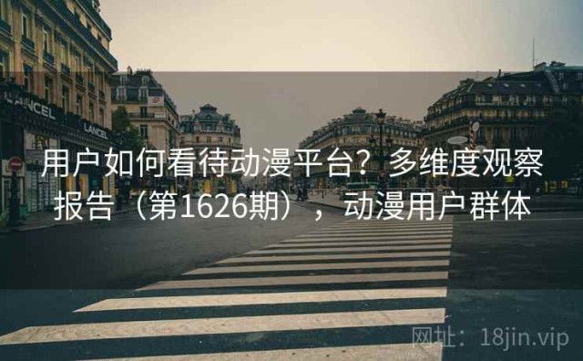 用户如何看待动漫平台？多维度观察报告（第1626期），动漫用户群体