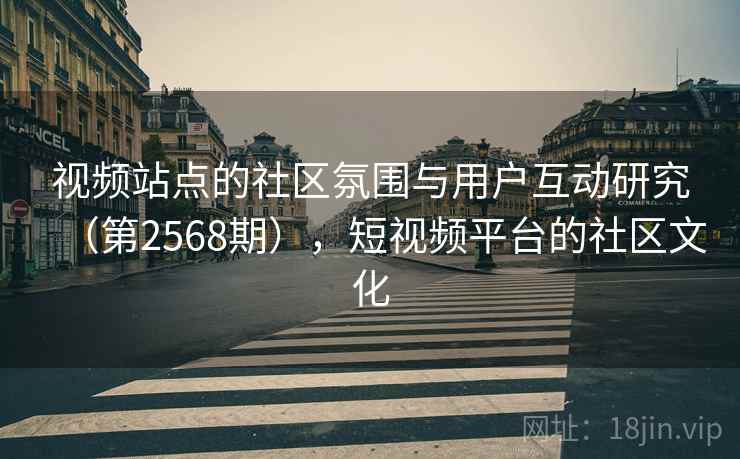 视频站点的社区氛围与用户互动研究（第2568期），短视频平台的社区文化