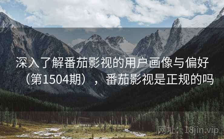 深入了解番茄影视的用户画像与偏好（第1504期），番茄影视是正规的吗